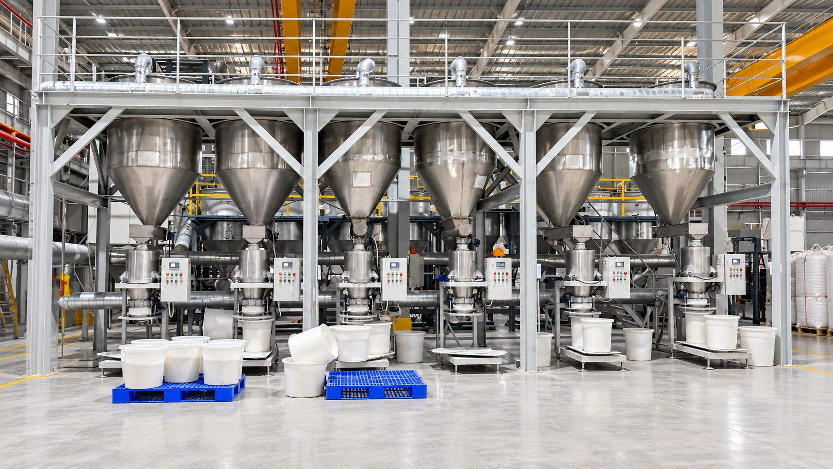 Raw material processing equipment at Blanko Surfaces Vietnam quartz manufacturing facility